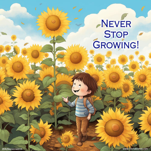 Never Stop Growing! watermarked